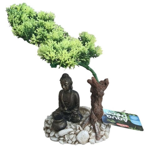 Diffuseur bouddha bonzaï 14,5 x 12 x 20 cm, décoration aquarium - zolux