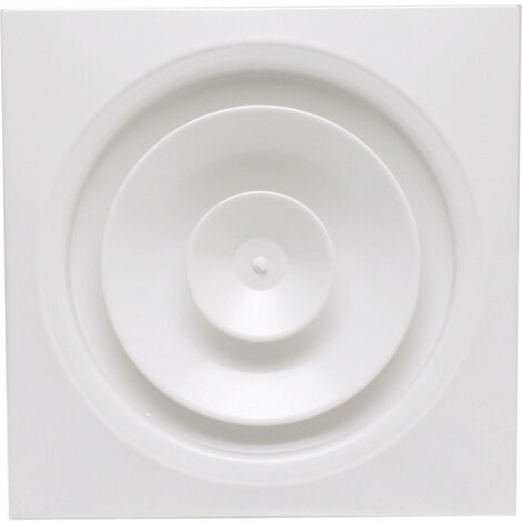 Diffuseur circulaire à jet réglable pour faux plafond, blanc, D raccord 200 mm S&P (UNELVENT) 852423