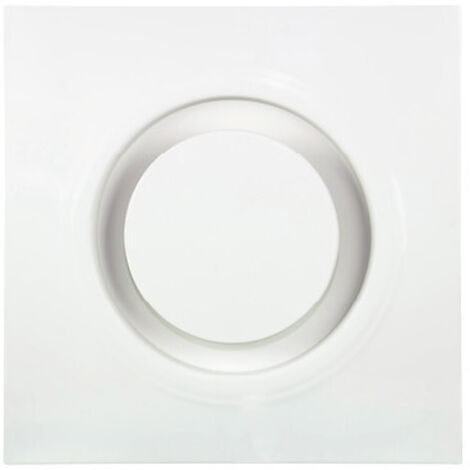 Diffuseur circulaire aluminium réglable finition RAL9003 Matt sur plaque 595x595mm pour faux-plafond NATHER 998242