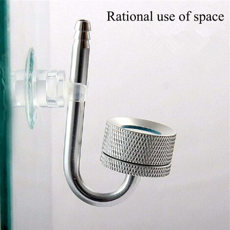 Diffuseur CO2 Aquarium Diffuseur de Dioxyde de Carbone Réacteur Diffuseur Atomiseur Regulateur Reacteur pour Mousse Vegetale du Resercoir de Poisson D'Aquarium Forme U Alliage D'aluminium Argent