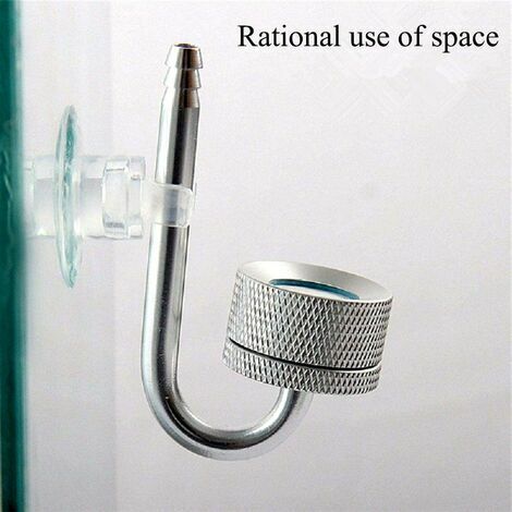 Diffuseur CO2 Aquarium Diffuseur de Dioxyde de Carbone Réacteur Diffuseur Atomiseur Regulateur Reacteur pour Mousse Vegetale du Resercoir de Poisson D'Aquarium Forme U Alliage D'aluminium Argent