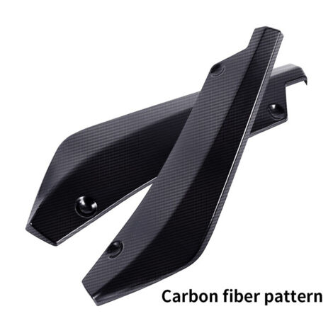 Diffuseur d'aileron arrière universel 2 pièces, spoiler de pare-chocs en fibre de carbone, protecteur de déflecteur canard, kit de lèvre de séparateur pour voiture, décoration extérieure auto.