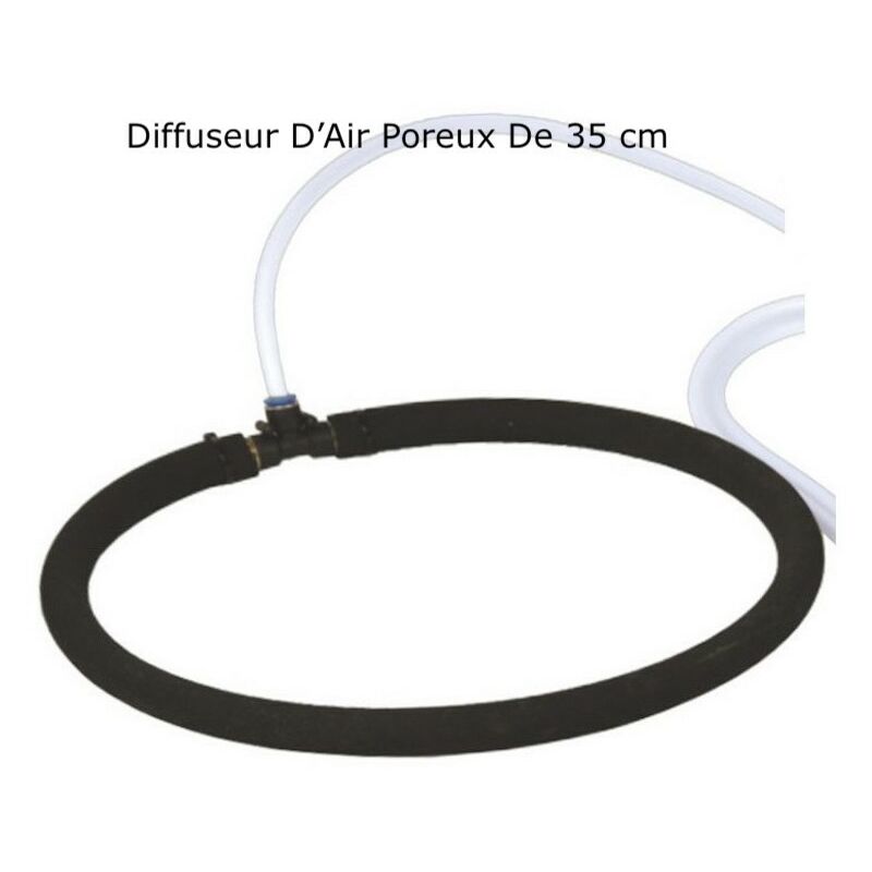 Diffuseur D'Air Poreux premium 35 cm Pour Bassins De Jardin + Tuyau - Noir