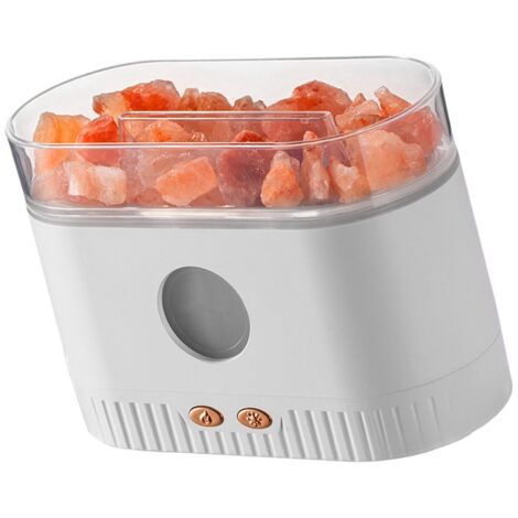 [Diffuseur d'ambiance aromatique] + [Style naturel] + [200ml USB automatique] + [Lampe de sel avec diffuseur d'huiles essentielles pour maison bureau]