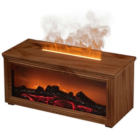Diffuseur d'aromathérapie avec effet flamme dynamique pour la maison et le bureau A