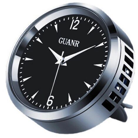 Diffuseur d'aromathérapie en alliage avec horloge, clip pour bouches d'aération, désodorisant pour tableau de bord de voiture.