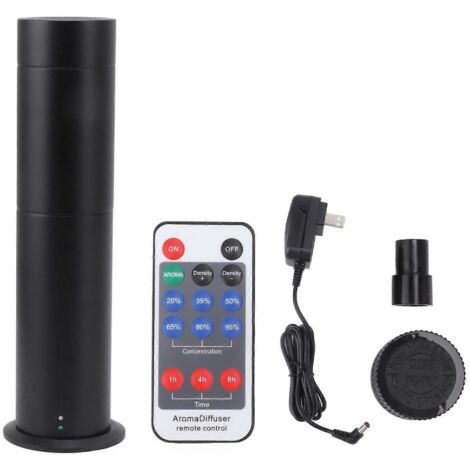 Diffuseur d'aromathérapie intelligent 120 ml 100-240 V avec télécommande, forme cylindrique, pour la maison et l'hôtel, noir, prise américaine