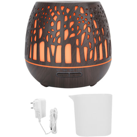 Diffuseur d'Aromathérapie Ultrasonique avec Fonction Humidificateur d'Air et Veilleuse pour Bureau à Domicile (110‑240V) Prise UE