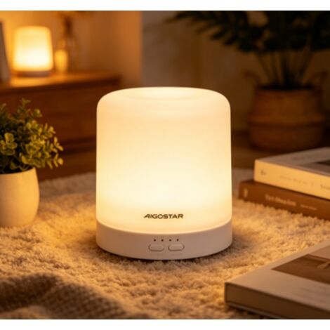 Diffuseur d’arômes Aigostar 5W 120 ml, humidificateur ultrasonique silencieux avec veilleuse LED, diffuseur d’huiles essentielles idéal pour maison et chambre