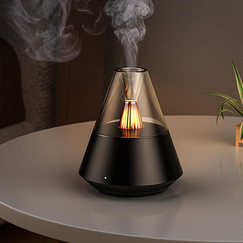 Diffuseur d'arômes d'huiles essentielles, humidificateur portable avec brume froide et effet de lumière chaude, télécommande, capacité de 150 ml,