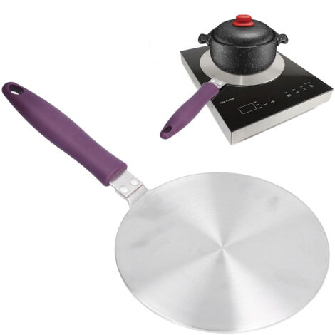 [Diffuseur de Chaleur] 22 21.5cm / 8.5in pour Cuisinières à Induction et Gaz avec Poignée Anti-Chaleur [Accessoire] [Matériau: Stainless Steel] [Quantité: 1 Diffuseur]