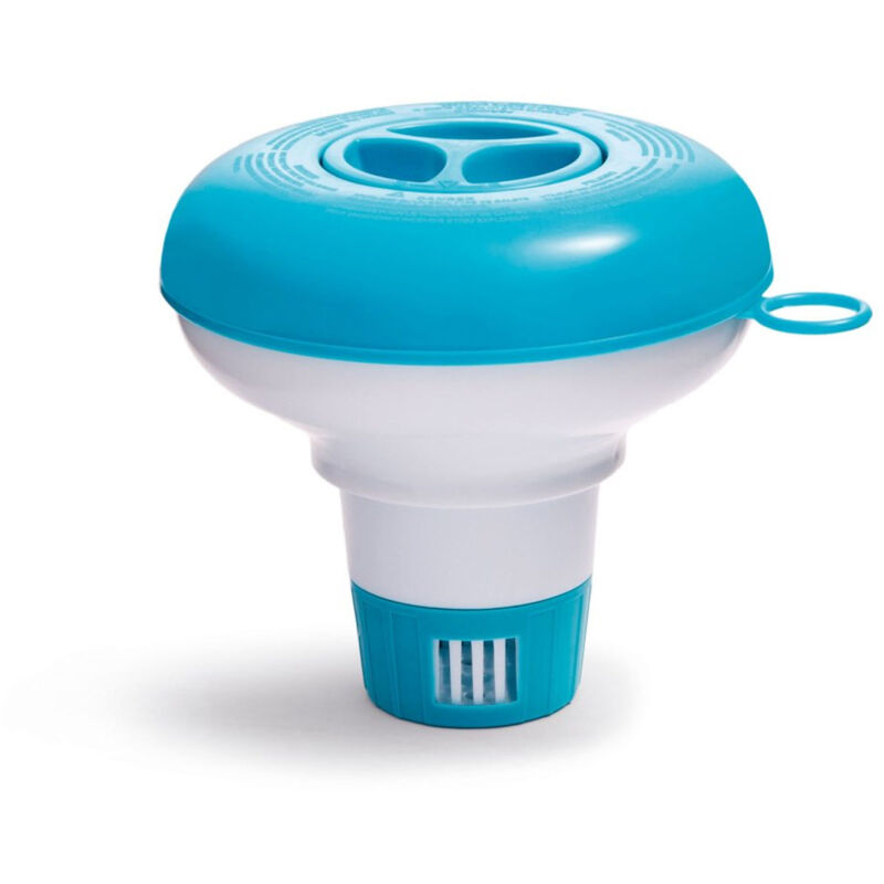 Intex Chloordrijver 29040NP, Drijvende Chloorverdeler, Gedoseerde Afgifte, Voor Kleine Intex Baden, Slijtvast PVC, Tegen Groen Water, Blauw