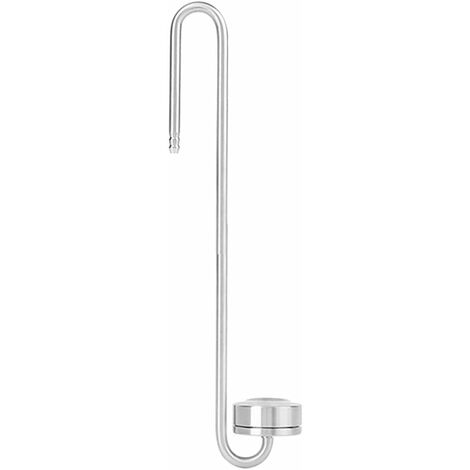 Diffuseur de CO2 Aquarium en INOX, Diffuseur de Bulles de CO2 avec Disque en Ceramique de Haute Densite, Fond Plat, 25 cm