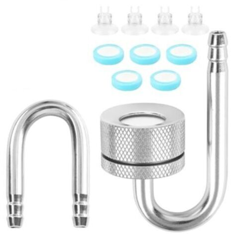 Diffuseur de CO2 pour aquarium, vaporisateur pour aquarium, diffuseur d'oxygène et de dioxyde de carbone avec ventouses et U-Pipe, diffuseur d'oxygène pour aquarium, diffuseur de CO2 pour aquarium