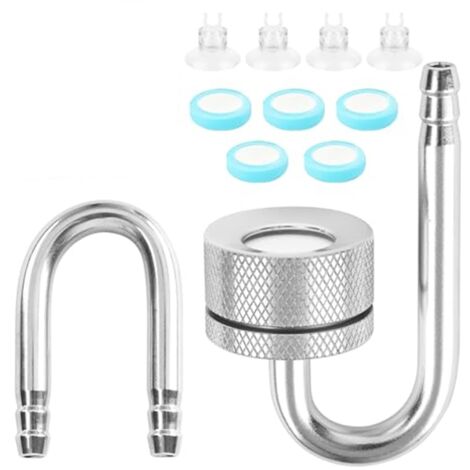 Diffuseur de CO2 pour aquarium, vaporisateur pour aquarium, diffuseur d'oxygène et de dioxyde de carbone avec ventouses et U-Pipe, diffuseur d'oxygène pour aquarium, diffuseur de CO2 pour aquarium