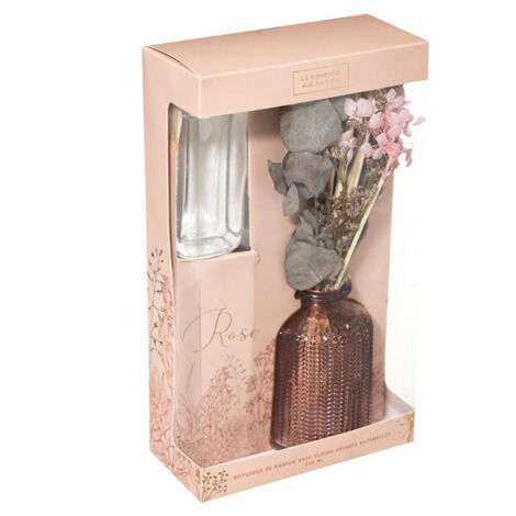 Diffuseur de fleurs séchées de rose/jasmin 100ml modèles assortis