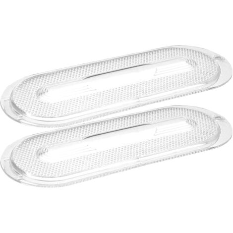 Diffuseur de Lumière Ovale pour Hotte Aspirante, Protecteur de Lampe Résistant, Abat-jour Transparent 2 Pièces, Accessoire D’éclairage la Cuisine et Restaurant, Remplacement