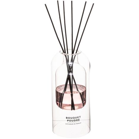 Diffuseur de Parfum Bouquet poudrée Jasmin et Musc blanc 500 ml avec 6 Bâtonnets - Atmosphera