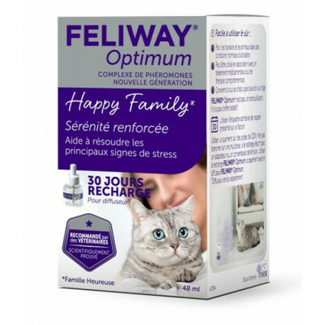 Diffuseur de phéromones FELIWAY Optimum pour chat - Recharge de 48 mL (30 jours)
