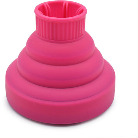 Diffuseur de Voyage Pliable pour Sèche-Cheveux en Silicone Rose Rouge Portable