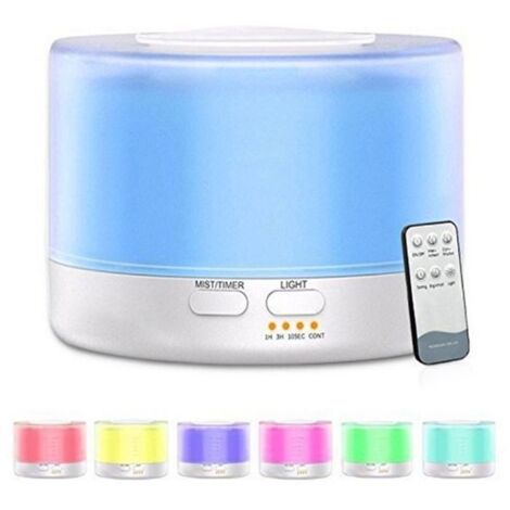 Diffuseur d'Huile Essentielle 500 ml Enceinte Bluetooth, Humidificateur d'Air Ultrasonique Silencieux Brume Fraîche Arôme Parfum