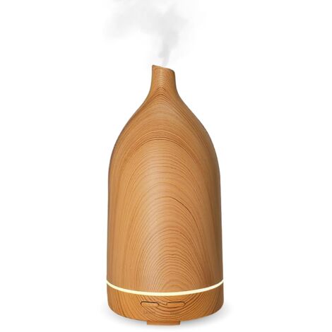 Diffuseur d'huile Essentielles, Electrique Diffuseur Huiles, Aromathérapie Diffuseur Silent 20dB, Diffuseur Parfum Maison sans BPA, avec LED, Humidificateur pour Chambre, Bureau, Salon-110ml