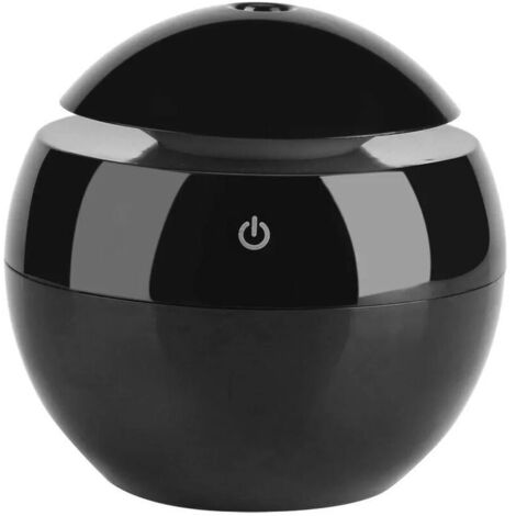 Diffuseur d'Huiles Essentielles 130ml, Diffuseur Ultrasonique Humidificateur d'air Portable pour pour Spa Massage Yoga Salon ou Bureau(Noir)