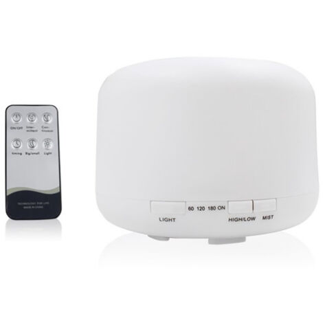 Diffuseur d'huiles essentielles 500ML avec télécommande - Humidificateur d'aromathérapie pour bureau et maison - Prise EU 220V
