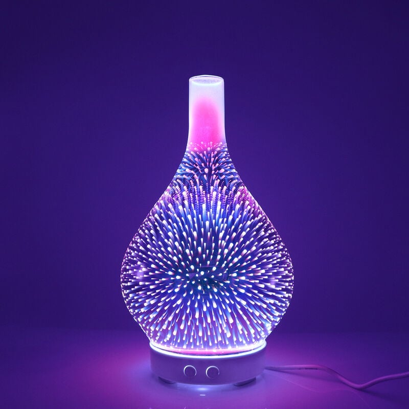 Diffuseur d'huiles essentielles Diffuseur d'air électrique Humidificateur pour huiles essentielles Diffuseur d'arôme à ultrasons 120 ml Arrêt