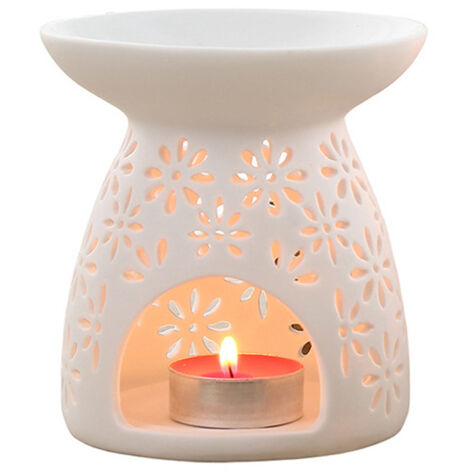 Diffuseur d'huiles essentielles en céramique - Brûleur parfumé pour bien-être, intérieur et décoration
