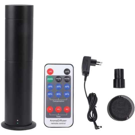 Diffuseur d'Huiles Essentielles Intelligent 120ml avec Télécommande, Design Moderne pour Chambre et Spa, Noir, Prise Européenne