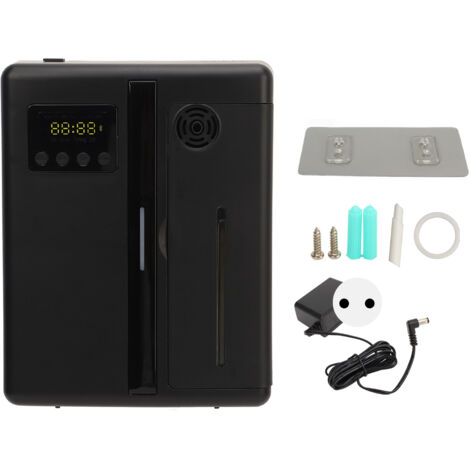 Diffuseur d'huiles essentielles intelligent avec commande Bluetooth, brumisateur d'arôme pour maison et hôtel, prise UE 100‑240V, couleur noire.
