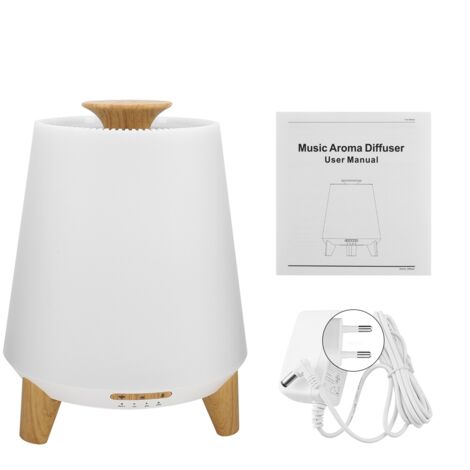 Diffuseur d'huiles essentielles intelligent avec WiFi, ultrasonique, lumière d'ambiance et humidificateur (prise UE)