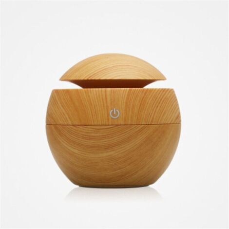 Diffuseur d'huiles essentielles pour humidificateur ultrasonique 130ml Purificateur d'air pour brume fraîche Mini humidificateur portable pour arôme calme Veilleuse avec 6 couleurs (95  95  100, grain