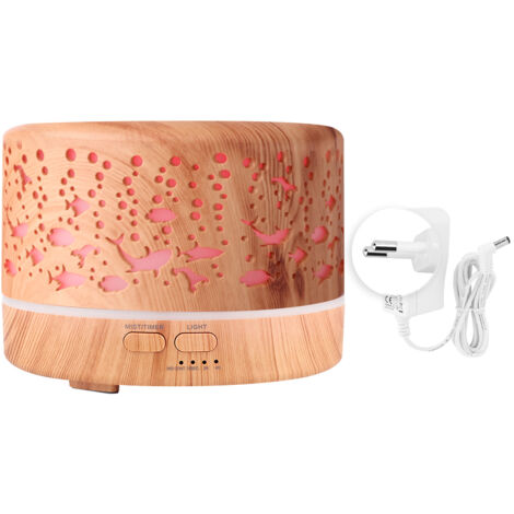 Diffuseur d'Huiles Essentielles Ultrasonique avec Humidificateur et Brumisateur d'Aromathérapie, 110-240V Prise UE