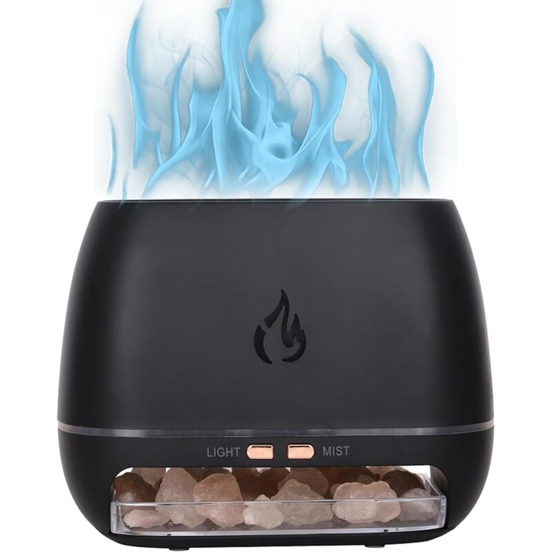 Diffuseur d'Huiles Essentielles Ultrasonique Petit Diffuseur de Parfum au Sel de l'avec Lumière 7 Couleurs,Humidificateur D'huile Essentielle Avec
