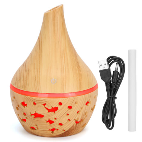 Diffuseur d'huiles essentielles USB 300ml - Humidificateur d'air mignon pour bureau et chambre