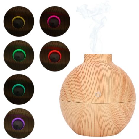 Diffuseur d'huiles essentielles USB rechargeable 130ml - Humidificateur d'air silencieux pour chambre et bureau
