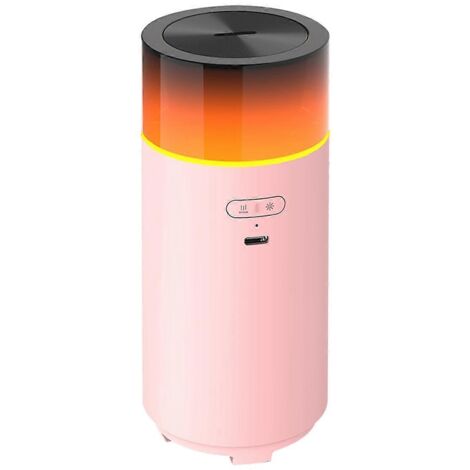 Diffuseur d'huiles essentielles USB rose à lumière LED pour aromathérapie