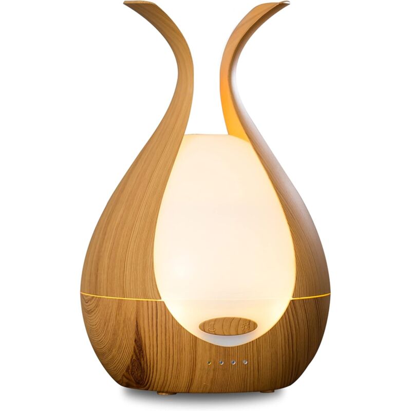 Diffuseur Huile Essentielle, Diffuseur Ultrasonique Aromathérapie à Froid, Diffuseur Humidificateur Électrique, Éclairage LED Personnalisable, Design