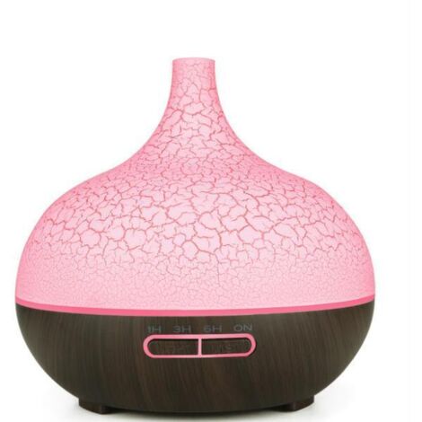 Diffuseur huiles essentielles bois craquelé, humidificateur ultrasonique purificateur