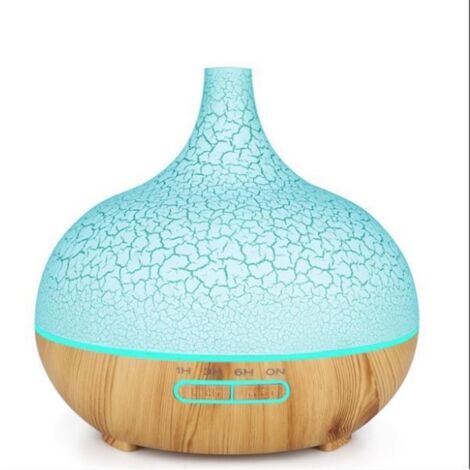 Diffuseur huiles essentielles bois craquelé, humidificateur ultrasonique purificateur