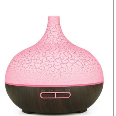 Diffuseur huiles essentielles bois craquelé, humidificateur ultrasonique purificateur air