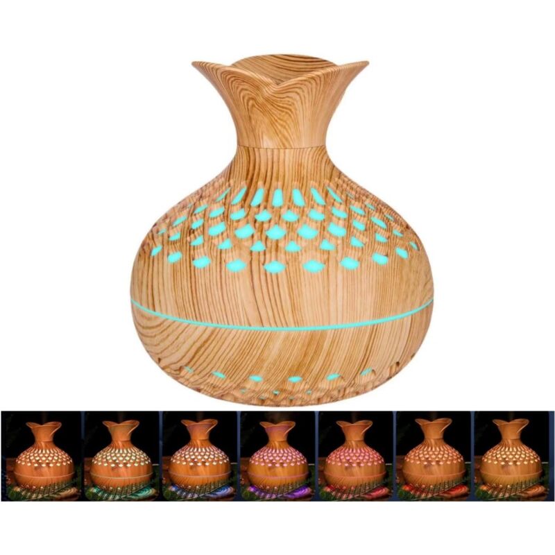 Diffuseur Huiles Essentielles, Diffuseur d'Huile Essentielle, 300ml Ultrasonique Diffuseur Huiles Essentielles Electrique, Humidificateur d'air avec