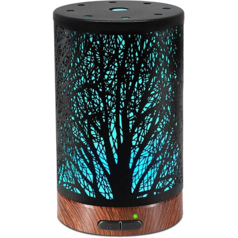 Diffuseur huiles essentielles ultrasonique 7 LED, humidificateur aromathérapie maison
