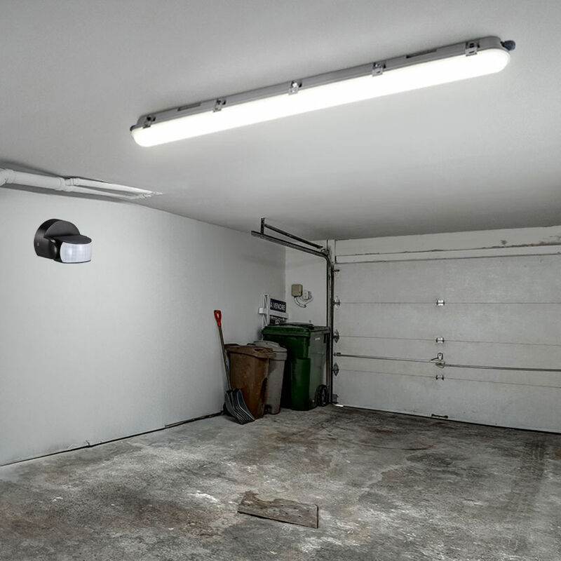 Diffuseur led avec détecteur de mouvement étanche à l'humidité avec capteur Capteur de lumière de garage led, IP65, 1x led 22W 2000Lm blanc froid, l