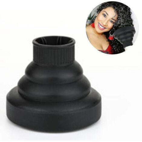 Diffuseur pliable pour sèche-cheveux, noir, taille universelle