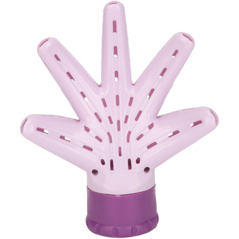 Diffuseur Professionnel en Forme de Paume pour Sèche-Cheveux, Accessoire pour Cheveux Bouclés et Ondulés, Violet