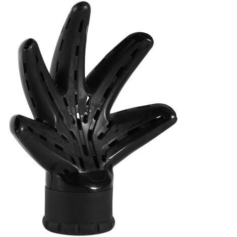 Diffuseur Séchoir Professionnel en Forme de Main Noire pour Coiffure