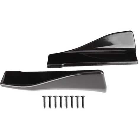 Diffuseur / Spoiler Arrière & Bas de Caisse 2 Pièces ABS Noir Brillant Universal avec Vis de Fixation